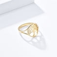 thumbnail image 2 of PAMTIER Stainless Steel Anniversary Ring Retro Tree of Life Signet Band Hollow Out Design for Women Gold Size 8, 2 of 4