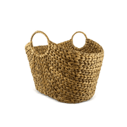 Extra Large Hand Woven Water Hyacinth Storage Basket Shelf Organizer Rectangular Wicker Baskets with Handles 19 x 15 x 14 inches