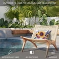 thumbnail image 4 of Outdoor Pillow for Chaise Lounge Chair 2 Pack Spring Leaves Waterproof Lumbar Pillow Sunflower Lavender Headrest Cushions with Insert for Patio, Beach & Garden 11x16in, 4 of 9