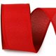 thumbnail image 1 of Cinta decorativa de lino rojo con alambre de 6,4 cm x 11 m, 1 of 8