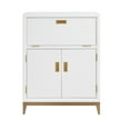 thumbnail image 6 of Design House Leick Home Drop Lid Hideaway Desk in White and Gold, 6 of 14