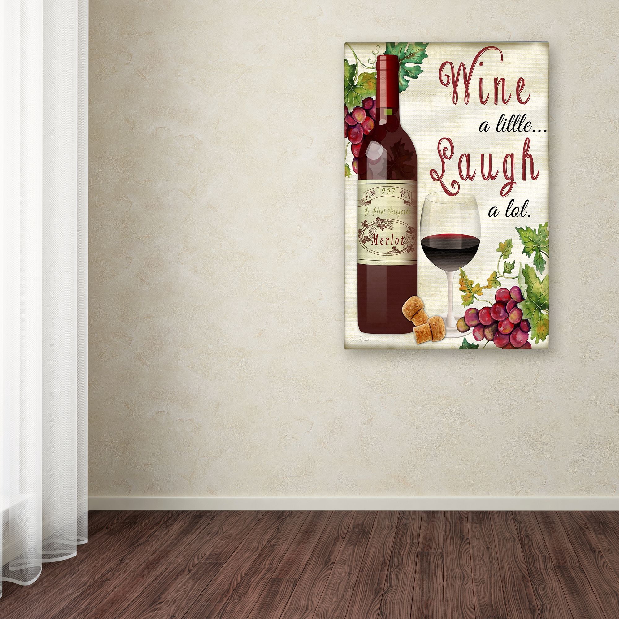 Trademark Fine Art 'Wine 5' Canvas Art by Jean Plout