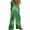 #144-Green, variant on Women's Vintage Printed Sleeveless Summer Jumpsuit with Button Pockets, Casual Romper Round Neck Loose Fit