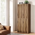 thumbnail image 4 of Tribesigns 75.39-Inch Wood Storage Cabinet, Tall Floor Cabinet with 2 Doors and 6 Shelves, 4 of 7