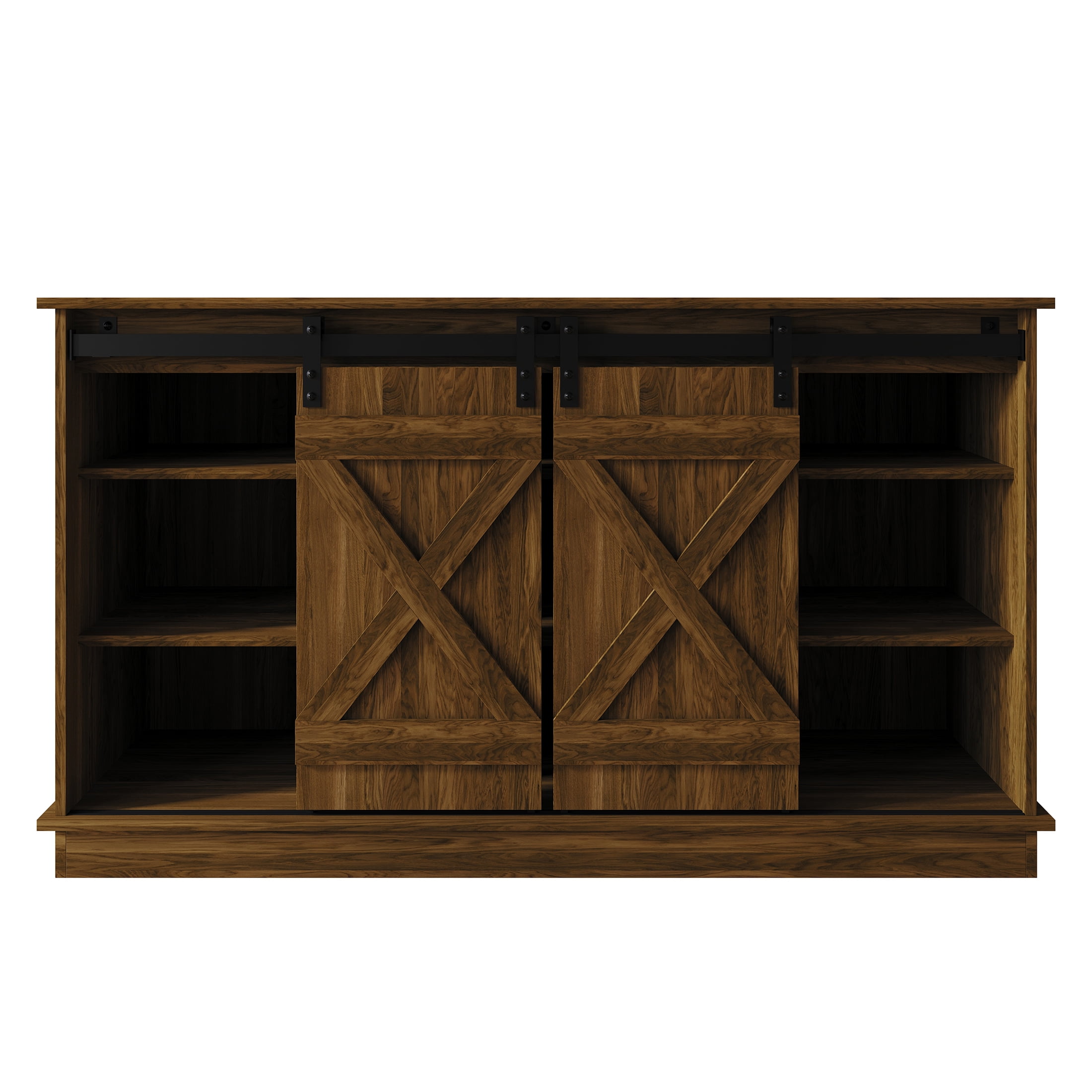 Castle Place Vintage 54" TV Stand Console for TVs up to 65", Brown