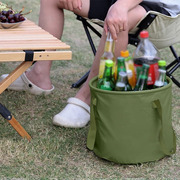 Cubo plegable para acampar - Bañera plegable portátil de 20L para senderismo, pesca, viajes y uso al aire libre