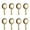 Gold,8 Pcs, variant on Ksopiavobs 8PCS Silver Stainless Steel Short Handle Spoons Soup Spoons Condiments Spoon Dessert Spoon Tea Coffee Spoons