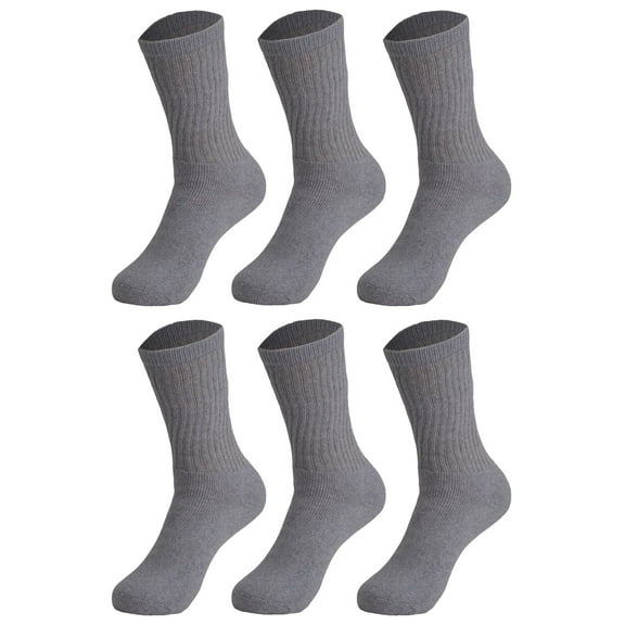 Women's 6-Pack Cotton Crew Socks - Breathable Everyday Wear (Fits US 5-10)