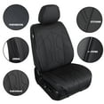 thumbnail image 3 of DR.COVER 2pcs Faux Leather Car Seat Covers All Season Front Seat Protector Universal Fit for Most Sedans SUV Truck Vans Black, 3 of 6