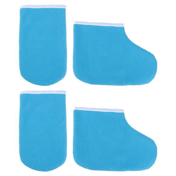 EeaseMX 1 juego de suministros de terapia de parafina, cubrepiés de cera, guantes, correa protectora para pies y kit de manoplas.