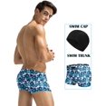 thumbnail image 3 of COOFANDY Mens Quick Dry Lightweight Square Leg Cut Trunks Swimwear, 3 of 6