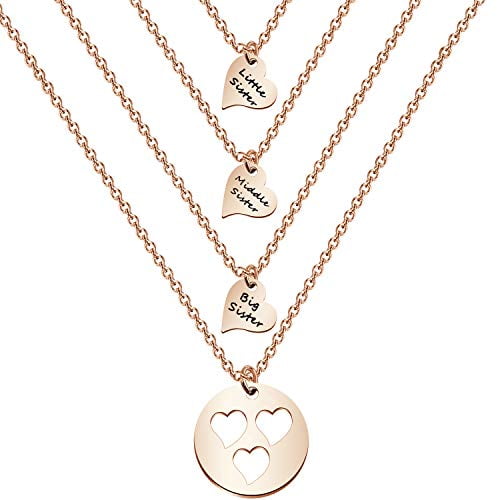 Personalized mother daughter necklace set outlet