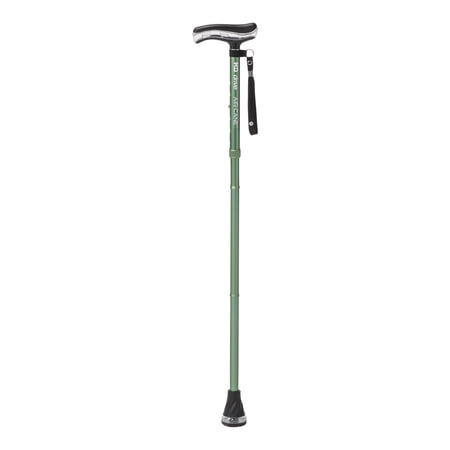 MD by Drive Air-Cane™, Lightweight Folding Walking Cane for Seniors and Adults, T-Handle, 350 lbs Capacity, Non-Slip Air Tip, Collapsible Design (Forest)