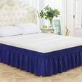thumbnail image 1 of HAOAN Wrap Around Ruffled Lace Bed Skirt  Bed Skirt For Full Size Bed  Elastic Dust Ruffle With Adjustable Belts  Bed Skirt For Queen Bed  Microfiber Made  Decorative Full Size Bedskirt, 1 of 4