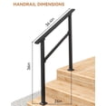 thumbnail image 3 of Outdoor Handrail Kit 2-Pack - Black 3-Step Heavy Duty for Stairs, 3 of 7