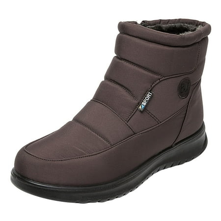 

Christmas Gifts Hvyes Winter Boots Women Waterproof Snow Shoes Flat Casual Ankle Boots Plus Size Shoes