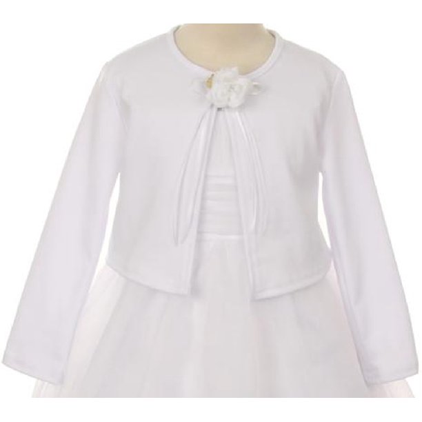 Little Girls Faux Cashmere Sweater Flower Girl Bolero Jacket Cover
