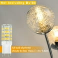 thumbnail image 5 of FanhSbrocade Modern Globe LED Floor Lamps with 5 Lights Tall Pole Tree Lighting for Living room & Bedroom G9 Bulb, 5 of 7