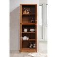 thumbnail image 5 of Hodedah Dining Room Storage 4 Door Kitchen Pantry China Cabinet, Cherry, 5 of 5