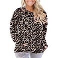 thumbnail image 1 of PYGFEMR Women Plus Size Casual Round Neck Long Sleeve Fit Tunic Top Baggy Comfy Blouse with Pockets, 1 of 3