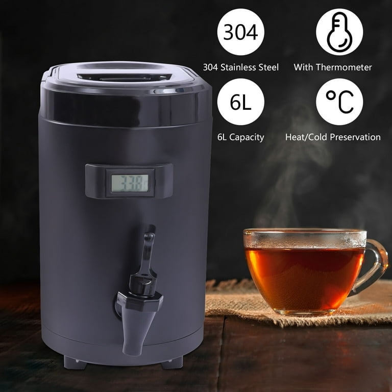 Insulated Beverage Dispenser 8 QT/2.2 Gallon, Stainless Steel Beverage  Dispenser Cold and Hot Drink dispenser with Thermometer-Spigot for Hot Tea  