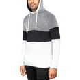 thumbnail image 3 of X RAY JEANS Mens Color Blocked Hooded Sweater, White, L, 3 of 5