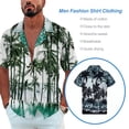 thumbnail image 3 of Qarigey Camisa de manga corta para hombre, a la moda, de secado rápido, con botones sueltos, ropa de playa individual, talla grande para Type2 NO2, 3 of 6