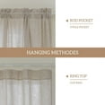 thumbnail image 2 of Linen Sheer Linen Curtains for Living Room 108 inch Length 2 Panels Set, Rod Pocket, W52 x L108, 2 of 5