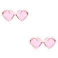 thumbnail image 3 of Minnieouse Gafas de sol de corazón para mujer, gafas de sol de ojo de gato, gafas Retro de amor en forma de corazón, gafas de sol de compras rosado 2Conjunto, 3 of 6