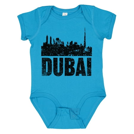 

Inktastic Dubai City Skyline with Grunge Gift Baby Boy or Baby Girl Bodysuit