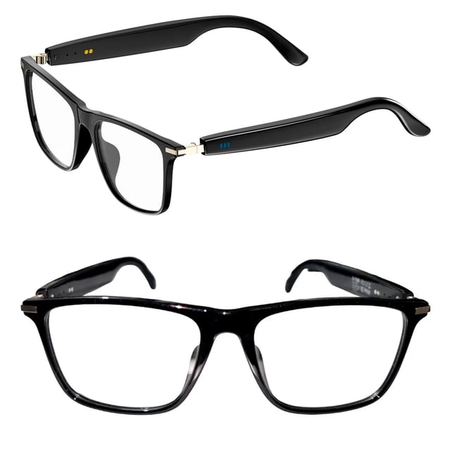 Gafas Inteligentes con Audio Bluetooth para música, llamadas, protección UV, Negro