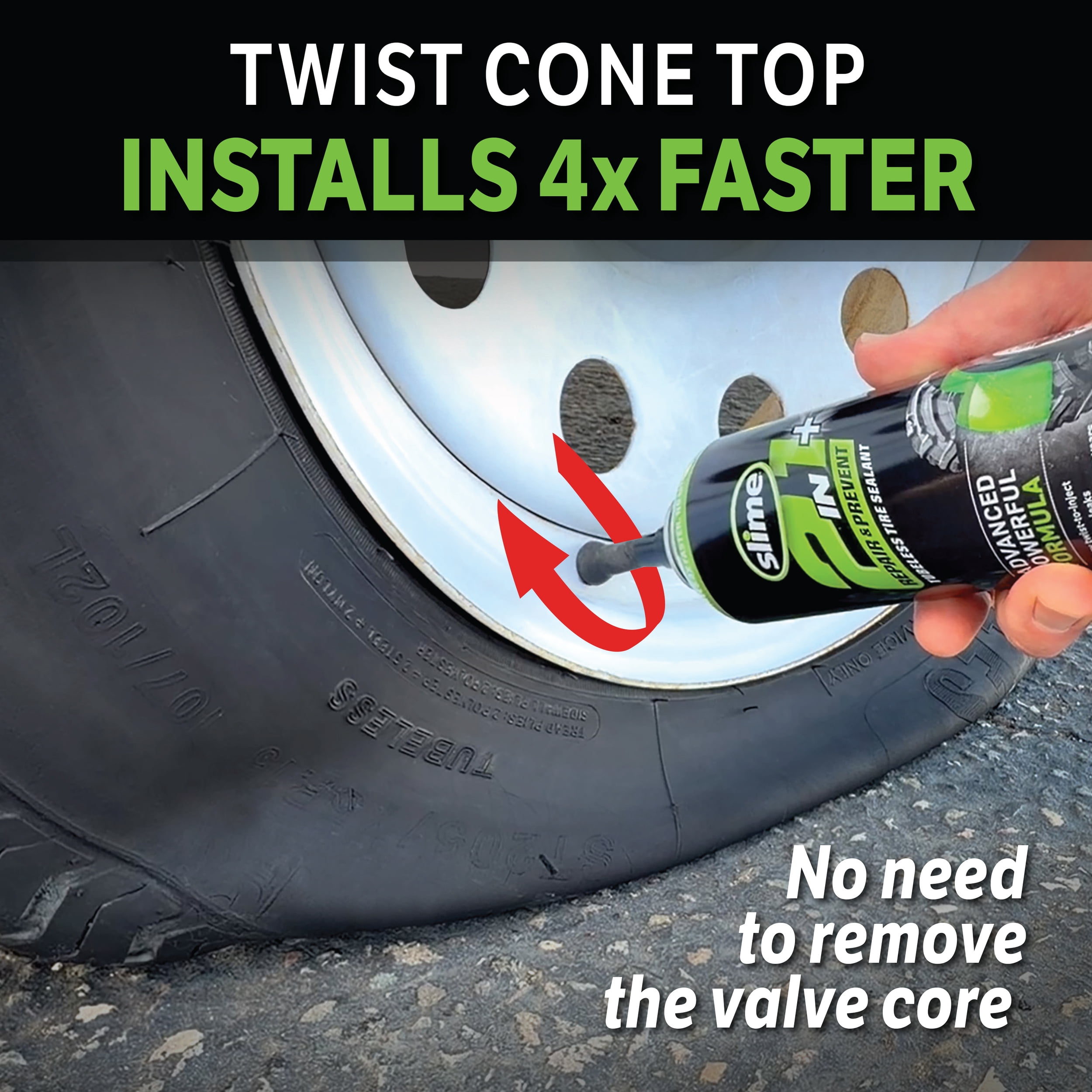 Slime 2-in-1 Plus Repair & Prevent Tubeless Tire Sealant, 12oz
