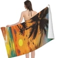 thumbnail image 3 of Beach Sunset Beach Towel, Camping Towel Pool Towel Beach Towel, 3 of 8