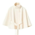 thumbnail image 4 of Wutalume Women's Fashion Solid Color Hooded Button Up Belted Trench Coat Jacket, Classic and Elegant Outerwear for Office and Casual Occasions,Beige L, 4 of 6