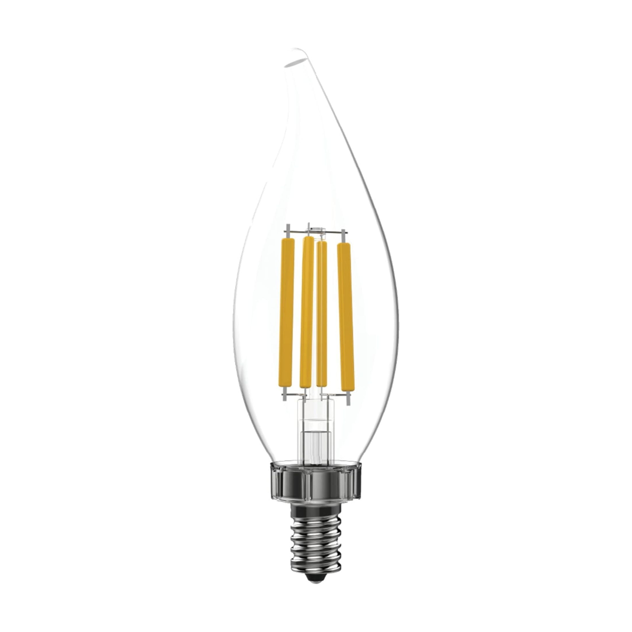 GE Ultra Bright LED Light Bulbs, 100 Watt Replacement, Daylight, CA12 Decorative Candle Bulbs, 3pk
