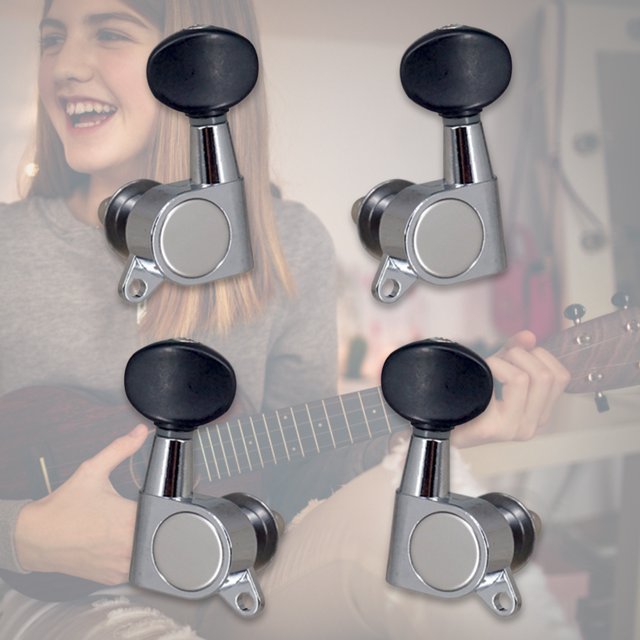 4 Uds. Clavijas de afinación de guitarra de 4 cuerdas clavijas de afinación de botón de cuerdas universales aleación de Zinc Likrtyny Para estrenar