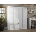 thumbnail image 2 of Solid Wood Storage Cabinet - 71.5" H x 65" W - White, Tall Kitchen Pantry Cabinet w/ 8 Shaker Doors, 2 Drawers & 12 Adjustable Shelves - 100% Eco-Friendly Wood, Made in Brazil - Modular Cabinets, 2 of 7