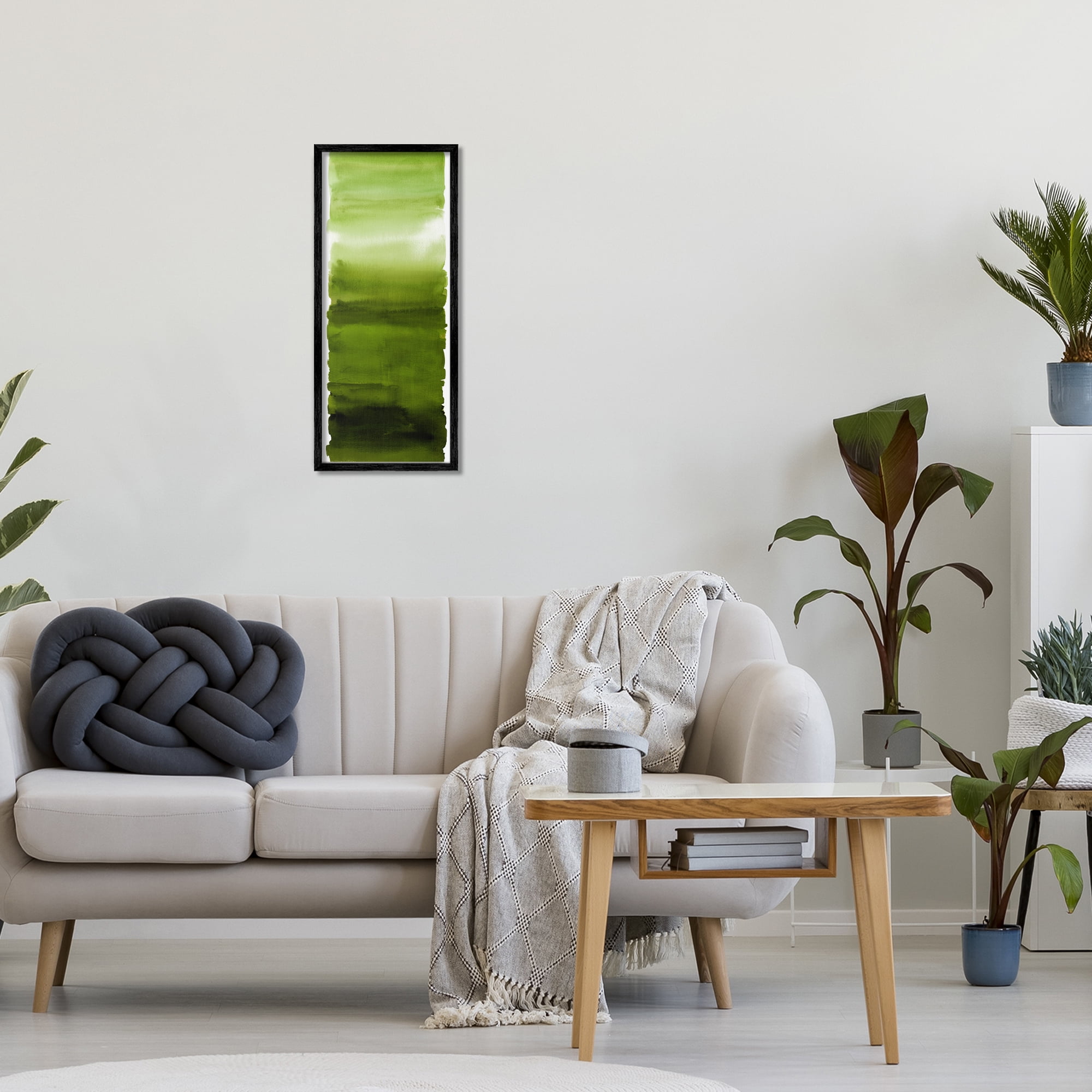 Stupell Industries Green Blend Gradient Black Framed Giclee Art, design by Allie Corbin