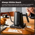 thumbnail image 6 of Greater Goods 0.8L Electric Gooseneck Kettle, Variable Temp Control, 1200W Fast Boil, Pour Over Coffee & Tea Kettle, Stainless Steel, BPA Free, Onyx Black, 6 of 10