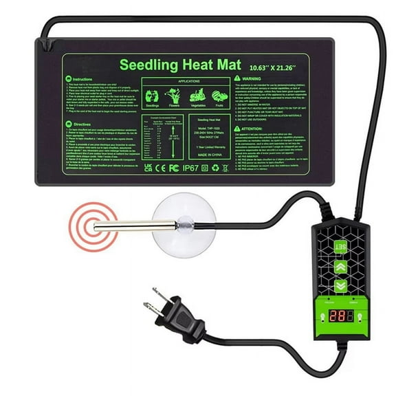 Reptile Heating Pad 10x20.75 Inch Adjustable Constant Temperature Seedling Heating Pad for Plant Cultivation Pad US-Plug