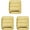 Gold, variant on Set of 3 Vertical Bar Pattern Double Sided Magnifying Compact Mirrors (Gold)