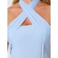 thumbnail image 5 of INSPIRE CHIC Halterneck Smocked Dress for Women's Sleeveless Tie Slim Fit Party Cocktail Dresses, 5 of 5