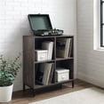 thumbnail image 2 of Crosley Furniture Jacobsen Bibliothèque Cubique de Rangement pour Disques en Bois, Frêne Brun, 2 of 15