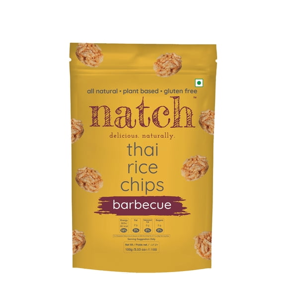 natch- Thai Rice Chips, BBQ 100g