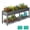 Gray, variant on AwayHome 47.2"L x 17.3"W x 27.7"H 2-Tier Black Outdoor Elevated Raised Garden Bed with Wheels&Handle
