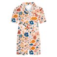thumbnail image 5 of successthop Matching Pajama Set for Women Shorts Lightweight Floral Short Sleeve Button Down Shirts 2 Piece Shorts Loungewear M Khaki, 5 of 6