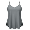 thumbnail image 7 of Chbgutlmr Plus Size Tank Tops for Women Sleeveless Deep V Neck Slit Curved Hem Camisole Tops Casual Loose Summer Basic Plain T-Shirts, 7 of 7