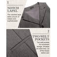 thumbnail image 5 of COOFANDY Black Vests Men Slim Fit Waistcoat Vest Notch Lapel Dressy Suit Vests, 5 of 6