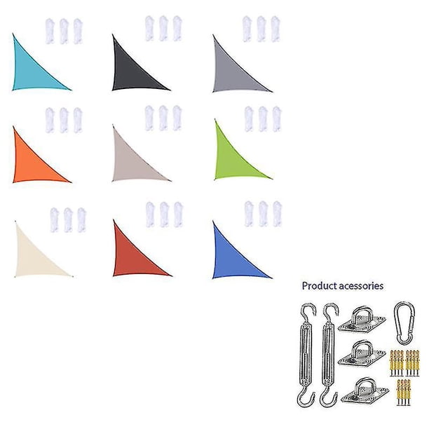 3x3x4,3 m/4x4x5,7 m/5x5x7,1 m impermeable parasol vela triangular para jardín Patio al aire libre toldo de piscina toldo Camping