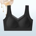 thumbnail image 2 of Women Thick Strap Bra Support Mesh V Neck Seamless Bra Comfy Casual Daily Tops, 2 of 6